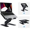 GIISSMO Supporto per computer portatile regolabile in altezza, supporto per computer portatile in alluminio ventilato per scrivania, compatibile con MacBook Pro/Air, Dell, Lenovo, Samsung, Acer