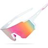 AUTOWNLUX Occhiali rapidi polarizzati UV400 occhiali da ciclismo occhiali da sole antivento bici da corsa occhiali rosa per uomo e donna ciclismo corsa baseball, golf sci alpinismo pesca