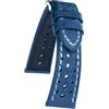 AIMVALUE Cinturino orologio in vera pelle rally racing vintage verde blu nero marrone scuro marroncino da uomo 18 mm 19 mm 20 mm 21 mm 22 mm traforato (20mm, Blu)
