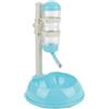 Cyrank Supporto per borraccia per cani, distributore automatico di acqua per animali domestici, fontana per bere, distributore di ciotole per cani, distributore di acqua e acqua (blu)