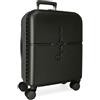 Pepe Jeans Highlight - Valigia da cabina nera, 40 x 55 x 20 cm, rigida ABS, chiusura TSA integrata, 37 l, 2,74 kg, 4 ruote, doppia estensibile, bagaglio a mano