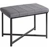 HAKU - Panca, grigio, nero, metallo, tessuto, dimensioni L 59 x A 46 x P39 cm, stile moderno
