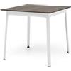 OUTLET CALLIGARIS Calligaris, tavolo Dot. Gambe BIANCO OTTICO OPACO Piano nobilitato MILLERIGHE TERRA. 75 x 80 x 80 cm