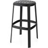 Connubia, sgabello Industrial fisso. Struttura metallo NERO OPACO