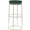 OUTLET CALLIGARIS Calligaris, sgabello fisso Atollo. Struttura OTTONE LUCIDO Sedile BOSCO