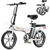 EVERCROSS EK5 Bicicletta Elettrica Adulti, Pieghevole E-Bike con Pneumatico Grasso 16'', Bici Elettrica da Montagna con 15/20/25 KM/H, Motore 250W, Autonomia 35-60KM, Bike Città con Sedile Regolabile