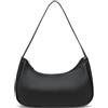 CharmBurst Borsa a Mano Donna Nero, Borsa a Spalla Vegana con Cerniera, Borsa a Tracolla Retrò in Similpelle, Clutch Bag come Regalo di Nozze o Borsa da Festa