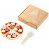 ODS Pizza Take Away, Giocattolo per Bambini in Legno, con Alimenti Attacca e Stacca con Velcro, Diametro 17.5 cm, Età Consigliata +3 Anni