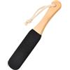 Canvas Trend Pietra pomice per piedi pelle dura, pietra pomice professionale nera con manico in legno, lima ergonomica per piedi e scrubber per rimuovere calli, talloni screpolati, pelle morta e calli