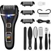 Flintronic Pedicure Elettrico Professionale, Ricaricabile Calli Piedi Rimozione, con 3 Rulli Ricambio, Impermeabile Lima Elettrica per Piedi per Calli Talloni Talloni Screpolati (Nero)