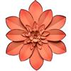 Picfarce Decorazione artistica da parete con fiori in metallo rosa, 28 cm, rustica e moderna, decorazione per la casa, per interni, camera da letto, soggiorno, ufficio, giardino, patio