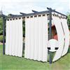Easy-Going Tende da patio staccabili, con passanti superiori, antivento, resistenti alle intemperie, per cabana, veranda, pergola e gazebo, 2 pannelli, 137 x 213 cm (larghezza x lunghezza), colore