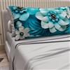 PETTI Artigiani Italiani - Lenzuola in Cotone con Federe in Stampa Digitale, Lenzuola Letto Singolo, Completo Letto Singolo, Floreale 21 Grigio Chiaro, 100% Made in Italy