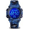 Orologio Sportivo Uomo Fanmis, Analogico-digitale, Multifunzione, Impermeabile 50m, Colore Oro - 2
