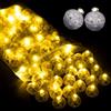 WoskjXas 100 Pezzi Mini Luci Led per Palloncini Luci Mini Led Palloncini Lampade Luminose, Batteria Alimentata, Rotondo Palloncino Luce Decorazioni per il Natale Halloween Fare fai da te