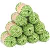 Coopay 10 Gomitolo di Lana per Uncinetto, 450g, Filato per Uncinetto Morbido Multicolore, Filato per Maglieria, Lana Gomitoli per Vestiti per Neonati, Sciarpe, Calzini - Verde Mela