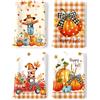 Arquiel Autunno Ringraziamento Gnomo Zucca Set di 4 Strofinacci Cucina Strofinacci Cotone 100% Assorbente Canovacci Cucina Decorazione Regali di Vacanza 48 Cm X 70 Cm