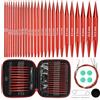 YICH Set di Ferri da Maglia Circolari 3,0-10,0 mm Ferri Circolari Intercambiabili 40cm/60cm/80cm/100cm Set di Ferri Circolari Intercambiabili per Il Lavoro a Maglia Fai-da-Te Fatto a Mano