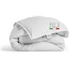 DREAMIN'101 DREAMIN*101 - Piumino Letto Singolo Invernale Piuma d'Oca e Piumino Certificato, Piumone Letto Singolo Tessuto 100% Cotone Percalle Caldo e Leggero - Trapunta Letto Ipoallergenica Traspirante, 155x205