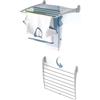 foxydry Fold, Stendibiancheria da parete, Stendino Verticale, Pieghevole da Interno e Esterno in Alluminio e Acciaio 62x50x50 cm (Grigio Down, 1x Fold 60)