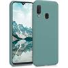 kwmobile Custodia Compatibile con Samsung Galaxy A20e Cover - Back Case per Smartphone in Silicone TPU - Protezione Gommata - verde blu