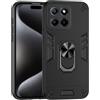ILING Cover per Honor 70 Lite 5G / Honor X6 / Honor X8 5G, Militare Custodia con Stand Supporto Magnetico Anello a 360° [Supporto Magnetico] Opaca Silicone PC + TPU Bumper Antiurto Case (Nero)