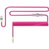 ATTACK SHARK C01Ultra Cavo a Spirale Tastiera con Illuminazione RGB, Cavo USB C a 8KHZ per Tastiera Meccanica, Type-C a USB-A, TPU Coiled Cable con Connettore Aviazione Metallo 4-Pin, 56.5In -Rosso