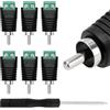 KUOQIY 6 Pezzi RCA Maschio Connettore, Audio Video Connettore Adattatore, Monnettori RCA Maschio a Terminale a Vite AV, per Telecamere di Sicurezza CCTV