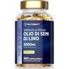 Horbäach Olio di Semi di Lino 2000mg | Linseed Oil | 360 capsule | Omega 3 6 9 con acido alfa linolenico ad alta resistenza (ALA) | Supplemento spremuto a freddo | di Horbaach
