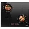 Cooksir Piano Cottura a Induzione 4 Fuochi, Piano Induzione 7200W, Piastra a Induzione da incasso da 60CM, Touch Individuale, Funzione Boost, Blocco di Sicurezza, Timer, Nero, 220V