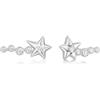 ANIA HAIE Orecchini da donna Melodic Poet Sparkling Meteor a forma di stella cadente, in argento Sterling con 10 zirconi, lunghezza 20 mm, confezione regalo inclusa