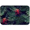 A.Monamour Tappetino per Il Bagno Antiscivolo Assorbente Morbido Monstera Tropicale Esotico Foglie Di Palma Motivo Floreale Astratto Sfondo Verde Scuro Tappeto Tappetini Doccia Cucina Zerbino 40x120cm
