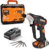 WORX WX177 NITRO - Trapano avvitatore a batteria Switchdriver 2.0 20 V, potente motore brushless fino a 50 Nm, cambio rapido tra 2 bit, controllo preciso della coppia, batterie e caricabatterie