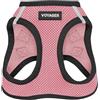 Best Pet Supplies Pettorina per cani Voyager Step-in Air, in rete, riflettente, non tira, per cani di taglia piccola-media e gatti, sicura con chiusura in velcro, fibbia, doppi anelli a D, rosa/bordi neri, XS