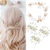 Cerchietto Per Capelli Con Perle Finte Arancioni – Donna E Ragazza, Elastico E Comodo – Per Matrimoni, Feste, Spose