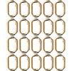 Hztyyier 20 Pezzi Ovale Fibbia a Molla Clip Moschettone Portachiavi 23 Mm in Lega Moschettoni Clip di Fissaggio per Borse Borse Portachiavi Cinturino(d'oro)