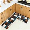 HSGLGNA - Set di 2 tappeti da cucina, antiscivolo, 6 mm di spessore, impermeabili, facili da pulire, tappeti da cucina anti-affaticamento per la cucina (Stile N, 40x60+40x120 cm)