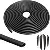 TAROME 5M Striscia Profilo Gomma per Portiera Auto TAROME Protezione per Bordo Portiera con 4pc Nero in Fibra di Carbonio Auto Car DoorAuto Forma a U Bordi AntiGraffio per Portiera Auto Sportello Protezione