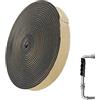 Dulynva 1 Rotolo 10m Nastro per Tubi Condizionatore Nastro Adesivo in Schiuma nastro Isolante sigillante Autoadesivo Nera per Isolamento di porte e Finestre (50 mm X 5 mm X 10 m)