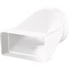 VENTS Raccordo per condotto dell'aria, per tubi rotondi/piatti, 60 x 204, diametro 125 mm, rettangolare, condotti d'aria rotondi, riscaldamento, raffreddamento in PVC, elemento di ventilazione rotondo,