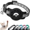 JEYORZY 1 pcs Riflettente Collare Gatti, Accessori Gatto Compatibile con Air-tag, Collare Air-tag Gatto con Fibbia di Sicurezza per Gattini e Cani di Piccola Taglia, Air-tag GPS non Incluso, Nero