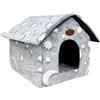 Mooipet Whiwhi - Cuccia per gatti in peluche con cuscino lavabile, portatile, con fondo antiscivolo, morbida e calda, per interni, 35 x 30 x 35 cm