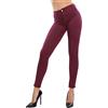 Toocool Jeans Donna Pantaloni Skinny Slim Elasticizzati Push up Aderenti F3205 [M,Bordeaux]