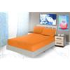 SpazioTessile Lenzuolo Sotto Con Angoli O Federe 100% Cotone Certificato Oeko-Tex rm (Arancione, Matrimoniale)