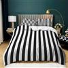 CozyRest Copripiumino Singolo 150 x 200 cm, Set Copripiumino in Microfibra, Set di biancheria da letto Strisce In Bianco E Nero 3 Pezzi, Copripiumone con Cerniera e 2 Federe,