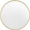 WOLTU Specchio da Parete, Specchio Trucco,Cornice in Metallo Antiruggine, Decorativo per Bagno con Immagine Nitida, Ideale per Trucco e Arredamento Moderno, Specchio Bagno, Rotondo Dorato 80cm