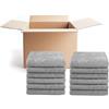 Tuva Home KARTON 12 Pezzi Asciugamani Grigio 100 x 200 cm Asciugamani SPA, Asciugamani in spugna di cotone, Lavabile a 60 °C, Asciugamano da letto, Lettino, Telo da Spiaggia, Grigio Grande Asciugamano