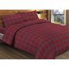 BIANCHERIAWEB Sacco Copripiumino in Morbida Flanella 100% Cotone Disegno Scozzese Kilt Rosso Matrimoniale Rosso