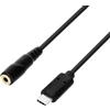 Adam Hall Cables 3 STAR B Y USB-C 0020 Cavo adattatore USB-C - Mini jack femmina da 3,5 mm × USB-C - 0,2 m