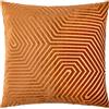 Paoletti Cuscino Evoke Velvet in poliestere imbottito - Lussuoso cuscino decorativo quadrato con motivo a zig-zag e imbottitura (mattone - 55x55cm)